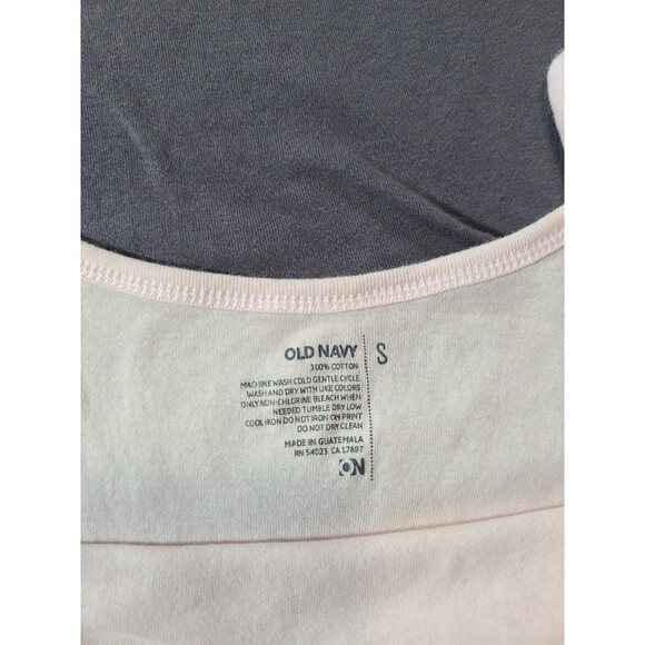 Old Navy 2-Pack Cotton Tank Tops Size Small Pink & Gray Sleeveless - Picture 4 of 8